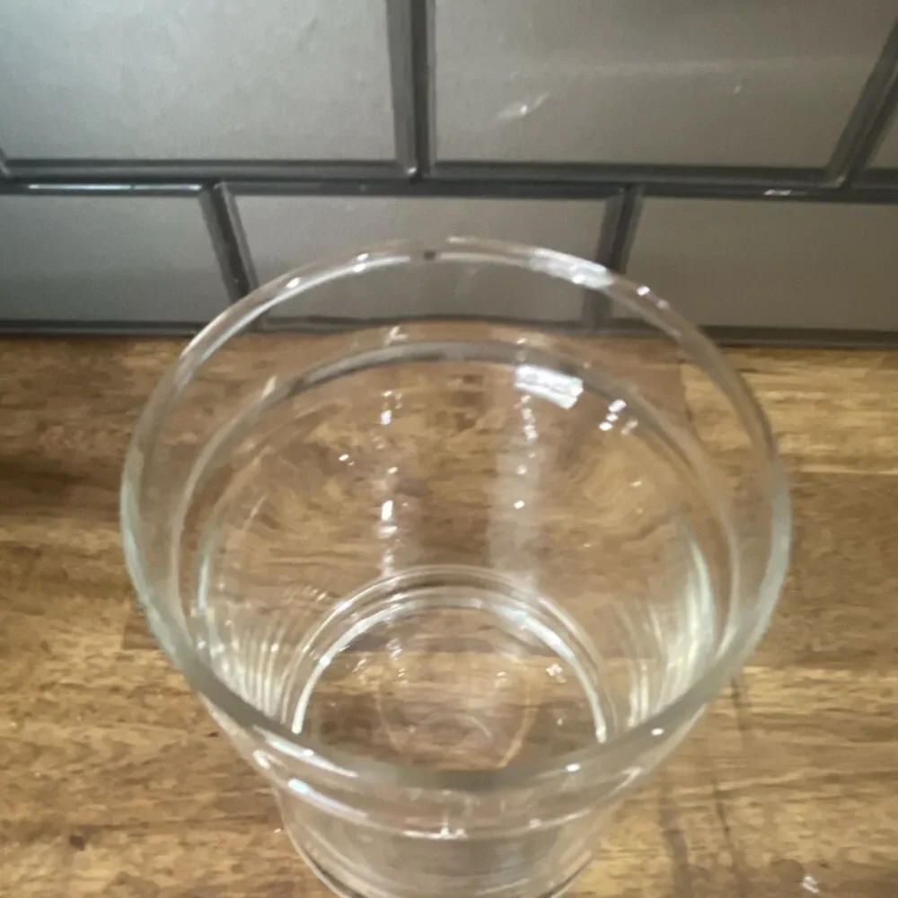 Clear Glass Cylinder Candy Jar with Lid, 7 in, Kitchen Storage Container
